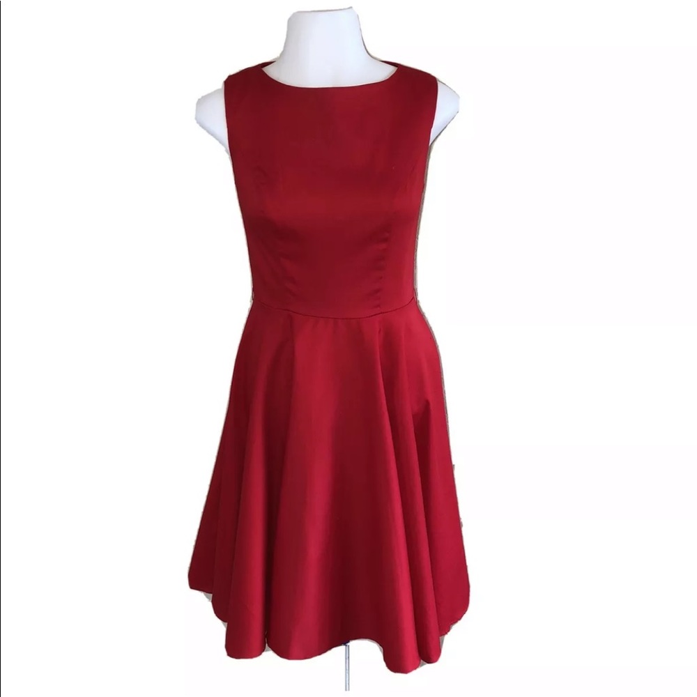 NWOT Grace Karin Red Fit Flare Skater Dress XS
